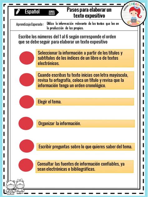 Ejercicio Interactivo De Pasos Para Constru R Un Texto Expositivo Para