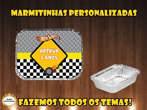 Marmitinha Personalizada Hot Wheels Elo Produtos Especiais
