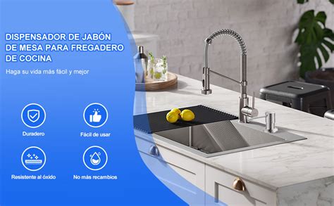 Dispensador De Jab N Para Fregadero Jabonera Cocina Tarja Despachador