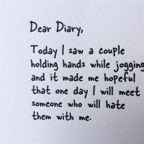 Jogging Letterpress Card Dear Diary Quotes Diary Quotes Deep