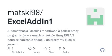 Github Matski Exceladdin Automatyzacja Liczenia I Raportowania