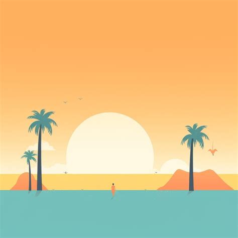 Premium Ai Image Minimalist Abstract Summer Theme Landscape Background