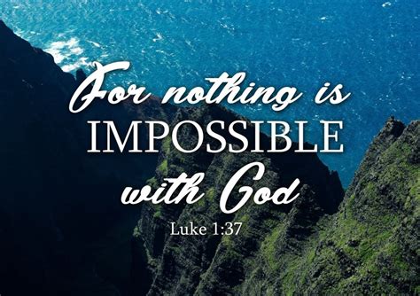 Luke 137 For Nothing Is Impossible With God Canvas Wall Art Print