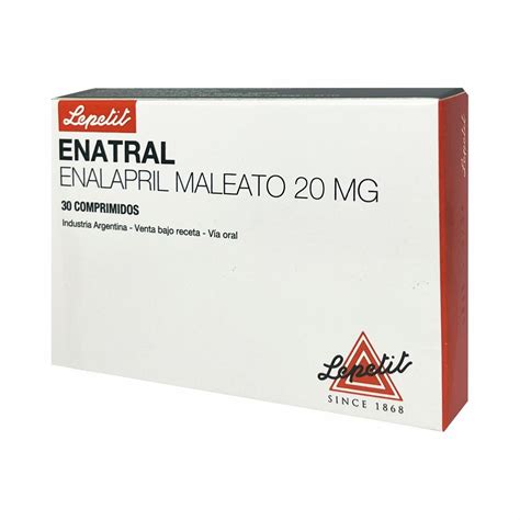 Enatral Enalapril 20 Mg Caja De 30 Comprimidos