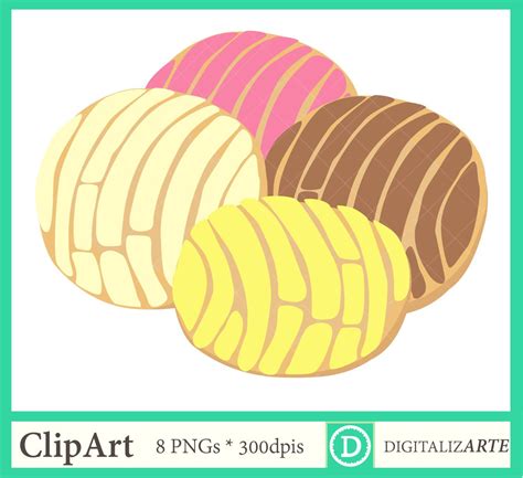 Conchitas Clipart Set Pan Dulce Mexican Pastries Etsy Pan Dulce