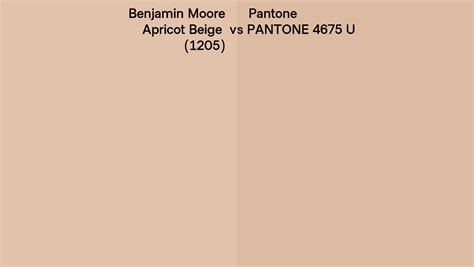 Benjamin Moore Apricot Beige Vs Pantone U Side By Side