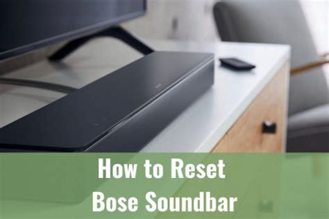 How To Reset Bose Soundbar Ready To Diy