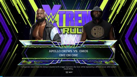 WWE 2K24 Apollo Crews Vs Omos YouTube