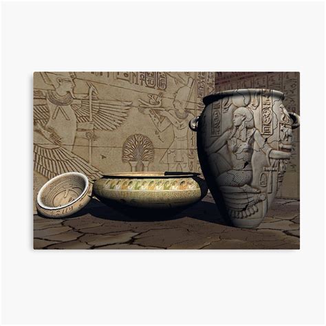 "Ancient Egyptian Pottery" Canvas Print by plunder | Redbubble