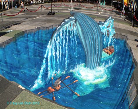 Life Of Pi Sidewalk Chalk Art By Tracy Lee Stum An Optical Illusion