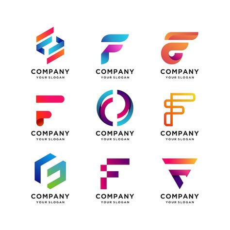 Premium Vector Best Collection Of Letter F Logo Templates