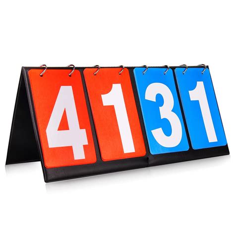 Digit Portable Tabletop Scoreboard Flip Sports Score Keeper For