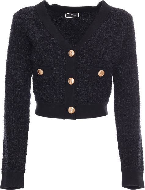 Elisabetta Franchi Crop Cardigan Shopstyle