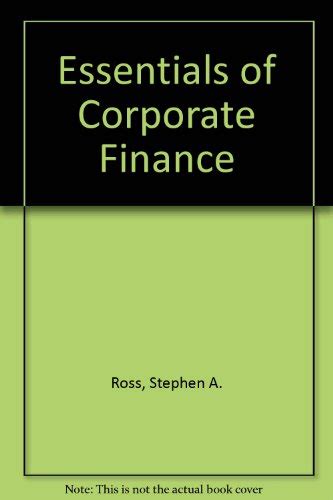 『essentials Of Corporate Finance』stephen Arossの感想 ブクログ