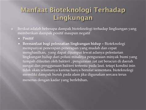 Detail Contoh Bioteknologi Lingkungan Koleksi Nomer 24