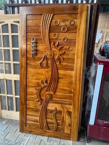 Interior Creative Modern Design Wooden Door For Apartment Height 84