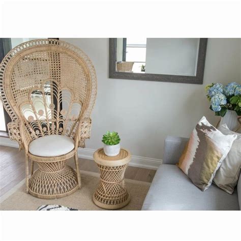 Chairs Kouboo Lady Peacock Rattan Chair Natural ⋆ Eugeriavc