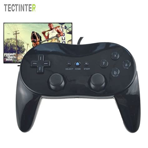 For Wii Mini Classic Controller Pro Black White Gamepad For Wii Remote ...