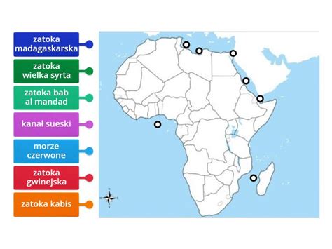afryka morza zatoki cieśniny Labelled diagram