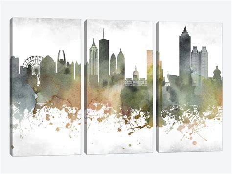 Atlanta Skyline Canvas Wall Art by WallDecorAddict | iCanvas