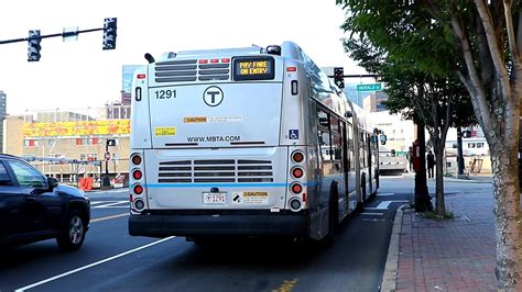 Mbta Bus 2017 New Flyer Xde60 Xcelsior Hybrid Artic 1291 On The Sl4