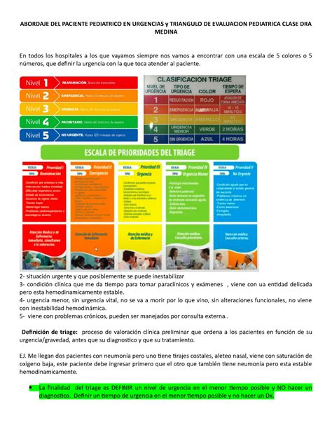 Abordaje DEL Paciente Pediatrico EN Urgencias Y Triangulo DE Evaluacion