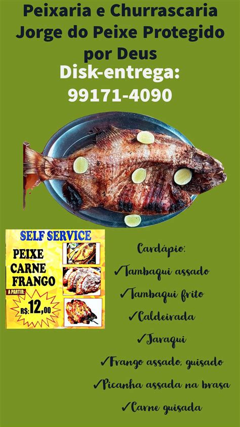 Menu Em Peixaria Jorge Do Peixe Manaus Esquina Com Rua Ipixuna