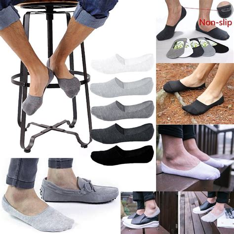 3 Pairs Women Men Cotton Soft Boat Non Slip Invisible Low Cut No Show