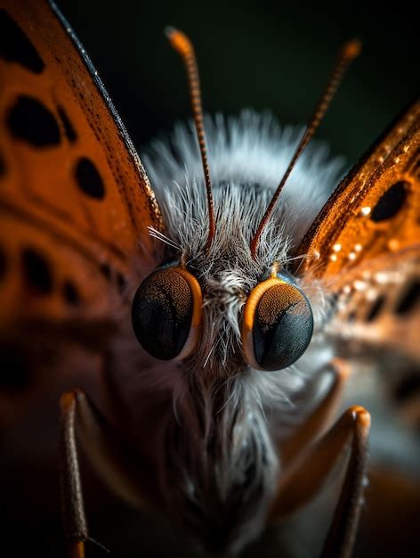 Premium Photo | A close up of a butterfly's eyes