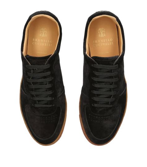 Mens Brunello Cucinelli Black Suede Basketball Sneakers Harrods UK