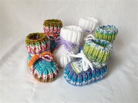 Strickanleitung Baby Schuhe Booties Ohne Nadelspiel Sohlenl Nge Ca Cm