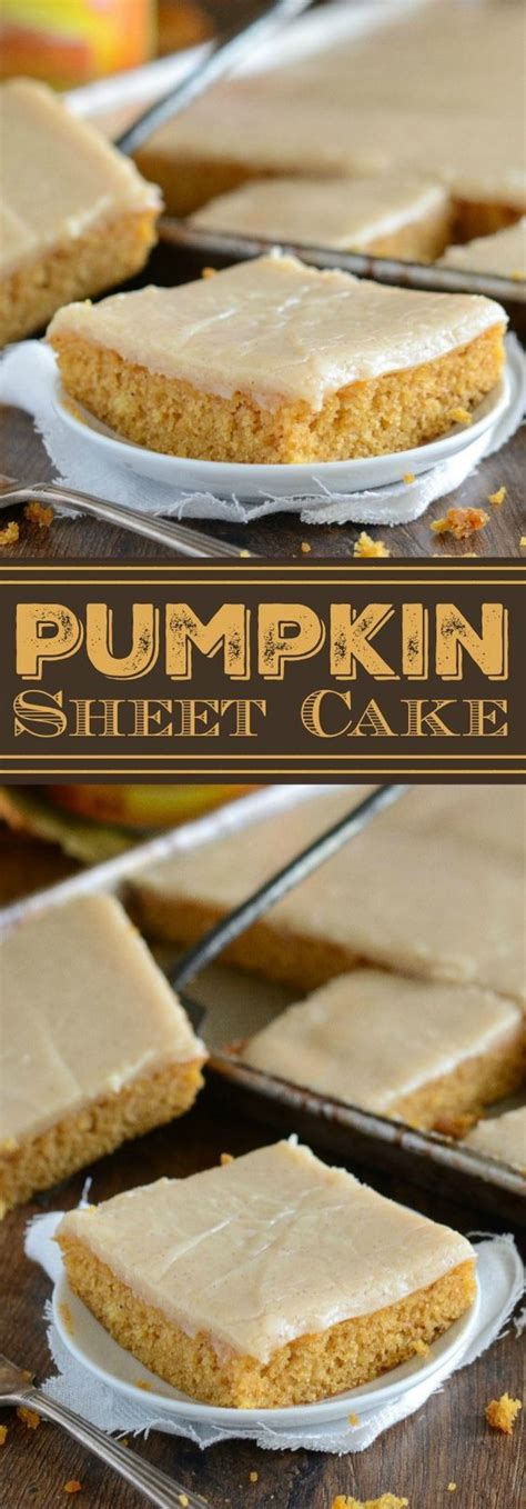 Pumpkin Sheet Cake With Cinnamon Cream Cheese Frosting This Cake Only