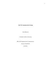 Unit Vi Comunication Strategy Bba Edon Babcock Docx