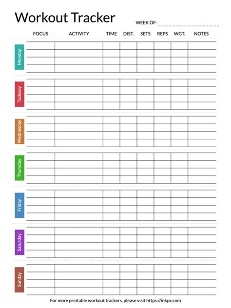 Workout Journal Tracker For Students