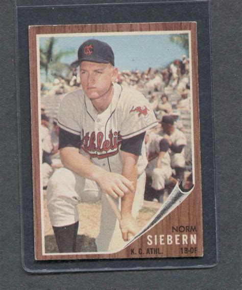 1962 Topps 275 Norm Siebern Athletics Ex A2 EBay