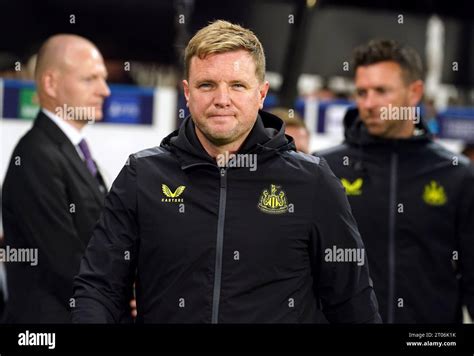 Newcastle United Manager Eddie Howe During The Uefa Champions League Group F Match At St James