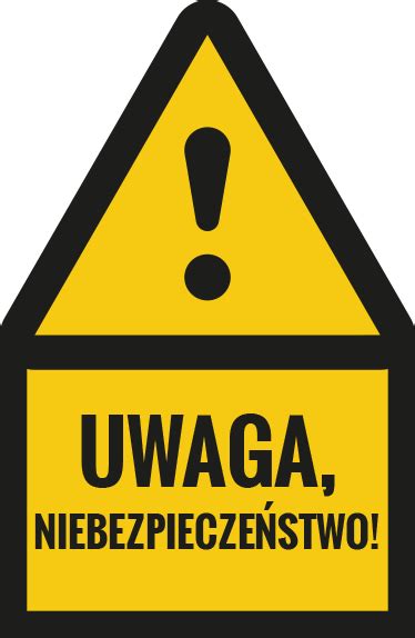 Naklejka informacyjna Uwaga Niebezpieczeństwo TenStickers