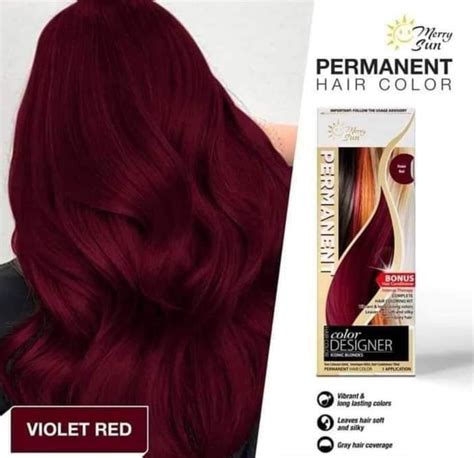 Merry Sun Permanent Hair Color Violet Red Lazada Ph