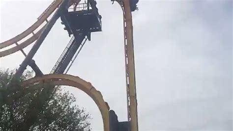 Riders Stuck Upside Down On Roller Coaster For 45 Minutes Video