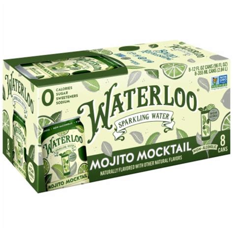 Waterloo Mojito Mocktail Sparkling Water 8pk 12 Fl Oz Cans 8pk