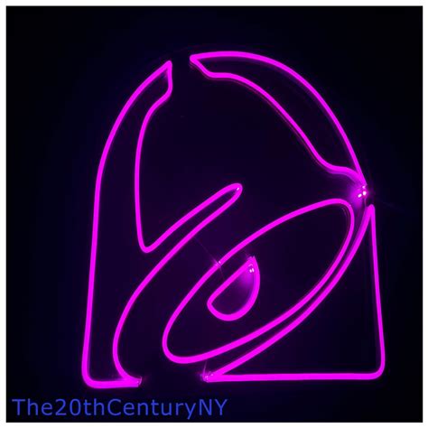 Taco Bell Neon Light Taco Bell Purple Food Logo Led Sign - Etsy