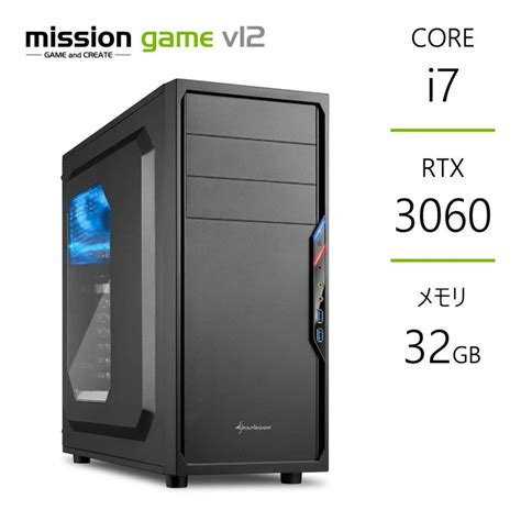 ゲーミングpc Rtx3060 Core I7 12700f メモリ32gb Ssd1tb B760 Bto デスクトップ Mission