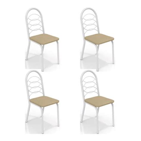 Kit Cadeiras Holanda Branco Nude Kappesberg MadeiraMadeira