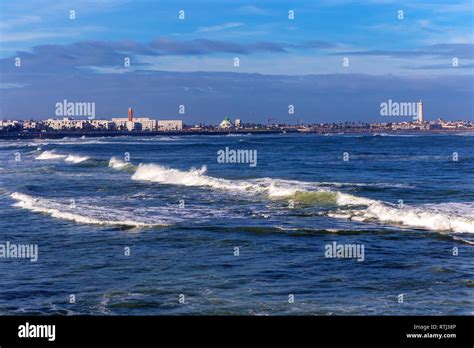 Atlantic Ocean Coast Casablanca Morocco Stock Photo Alamy