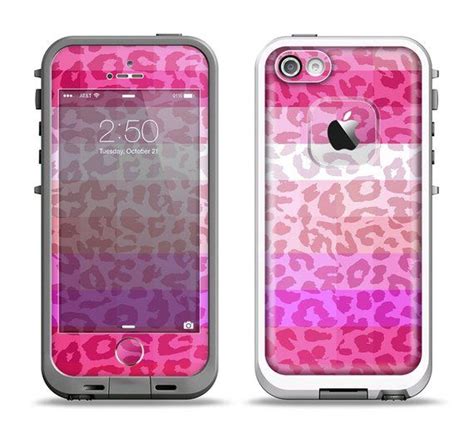 The Hot Pink Striped Cheetah Print Apple Iphone Lifeproof Case Skin Set Iphone Apple Iphone 6