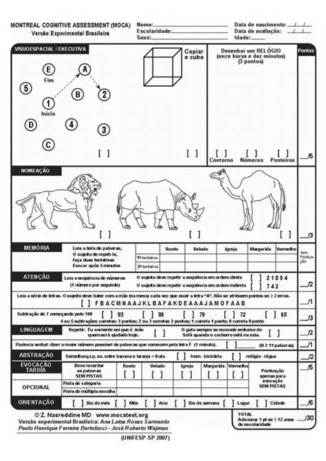 Moca cognitive assessment instructions - basketasse