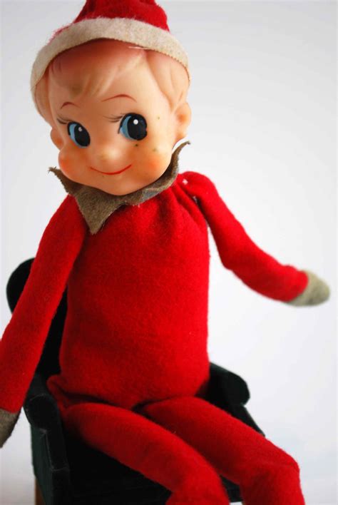 Vintage Elf On A Shelf 1950s Red Felt Cloth By Independencevintage