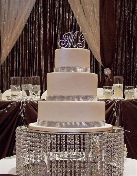 Bling Wedding Cake | Bling wedding cakes, Wedding cake stands, Square ...