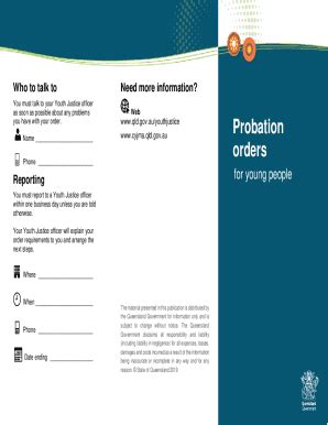 Fillable Online Probation Orders Probation Orders Fax Email Print