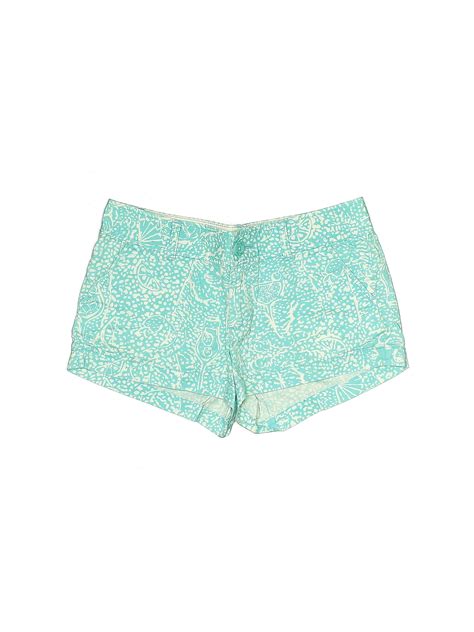 Lilly Pulitzer 100 Cotton Blue Teal Khaki Shorts Size 2 71 Off